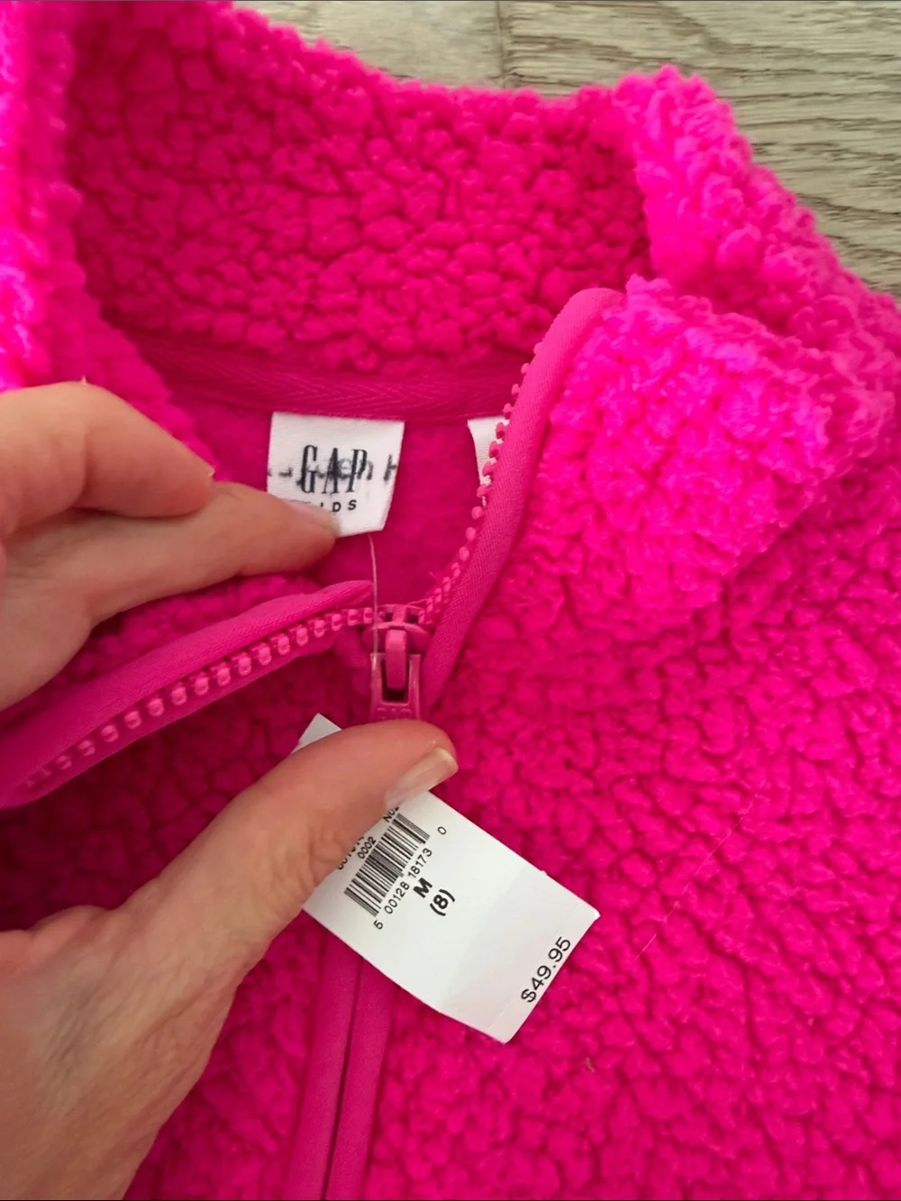 GAP Kids Hot Pink Sherpa Pullover Hoodie